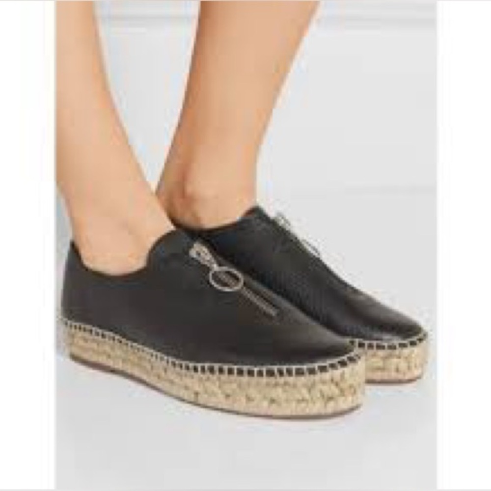 Alexander Wang Black Devon Zip Up Espadrille Shoe… - image 1